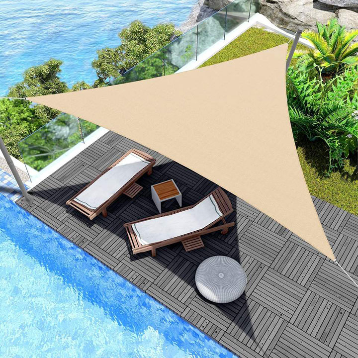 Voile d'ombrage pour piscine de grande taille, 6 m de largeur